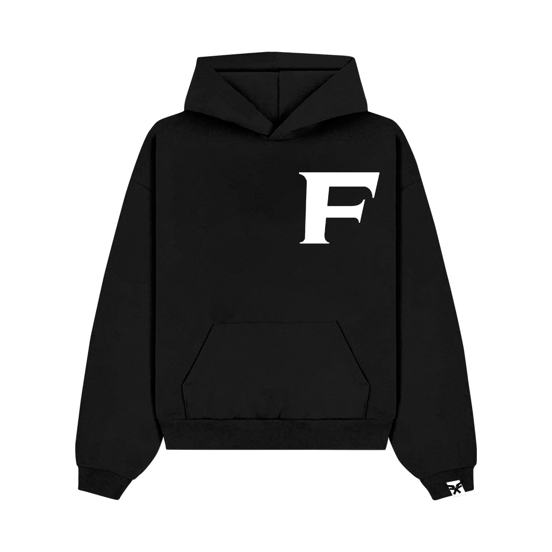'FW25' Essential Hoodie - Charcoal Black - FLVUNT