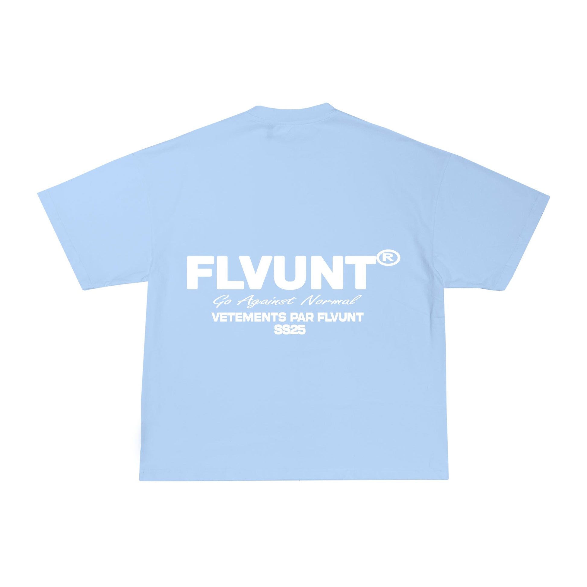 'SS25' Essential T-shirt - Baby Blue - FLVUNT